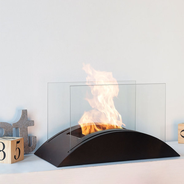 JHY DESIGN Metal BioEthanol Outdoor Tabletop Fireplace with Flame